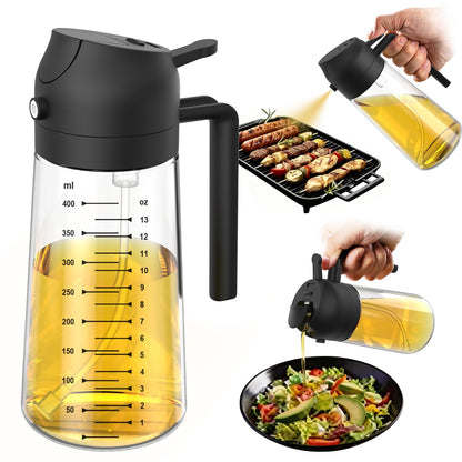 2-in-1 Glass Olive Oil Sprayer & Dispenser