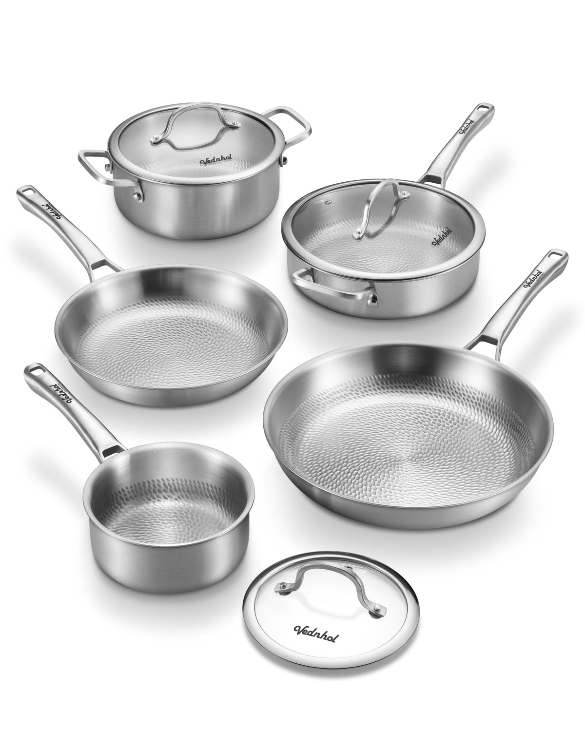 Hammered Titanium Roasting Pan with Lid