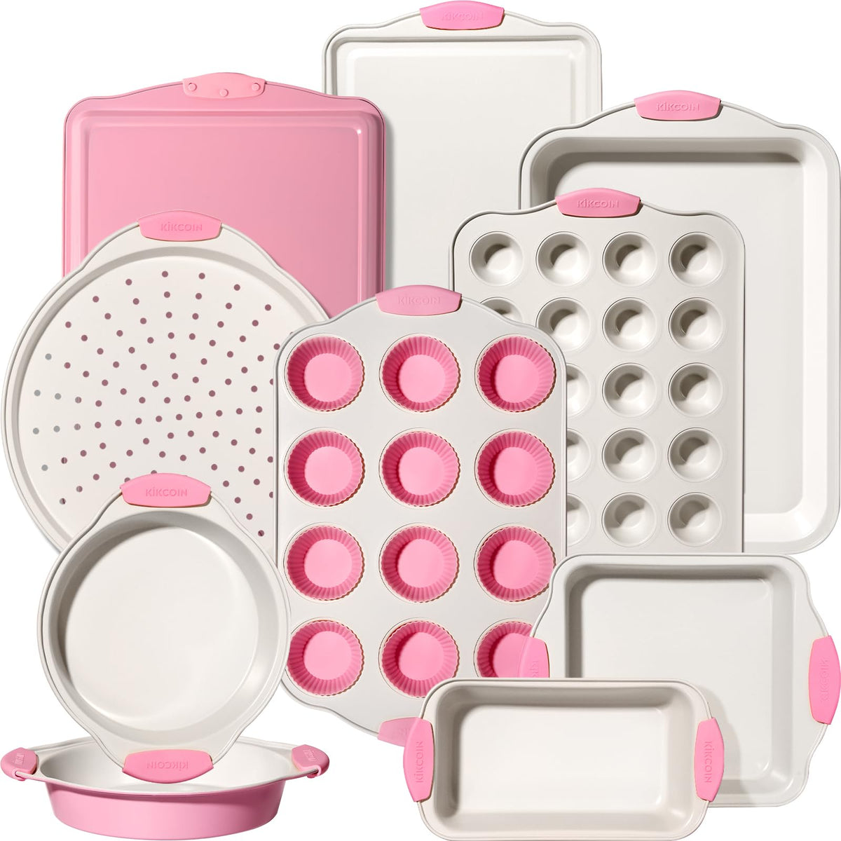 Nonstick Baking Pan Set with Silicone Handles