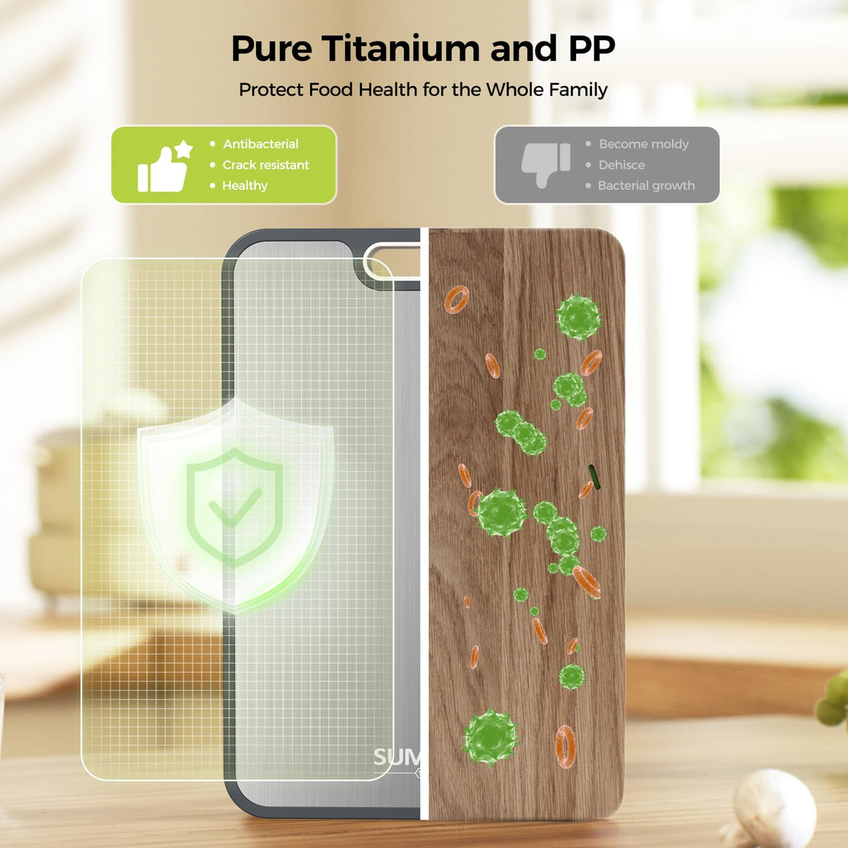 Double-Sided Titanium Cutting Board