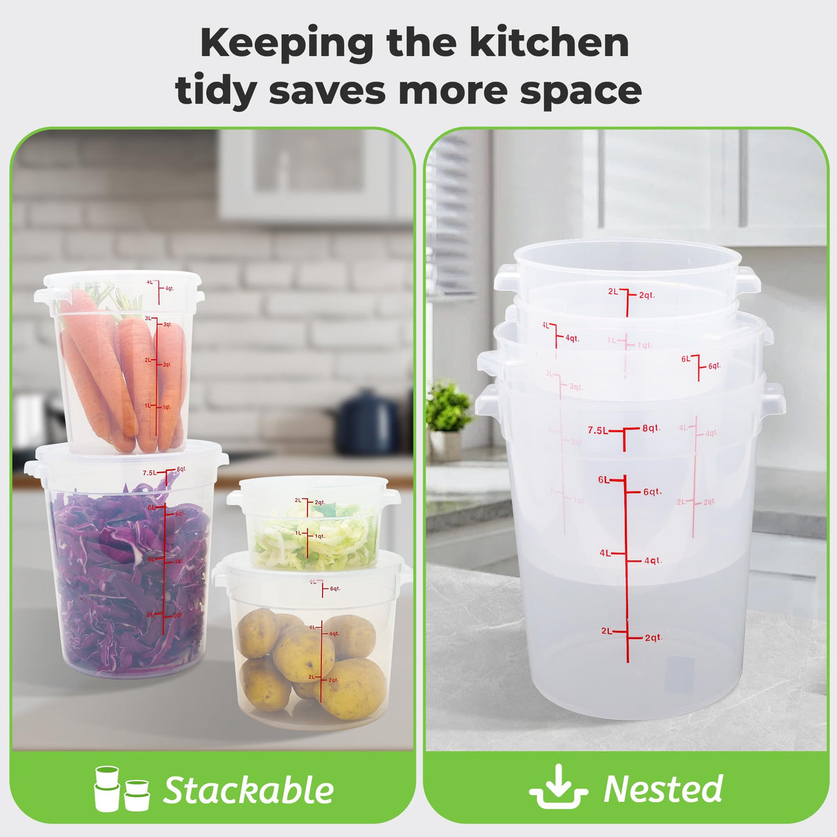 Food Storage Container Set with Lids