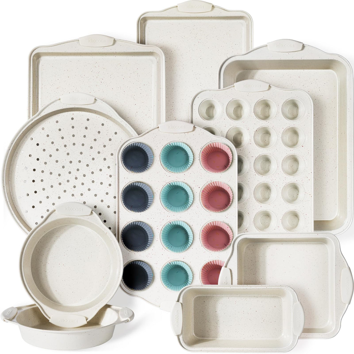 Nonstick Baking Pan Set with Silicone Handles