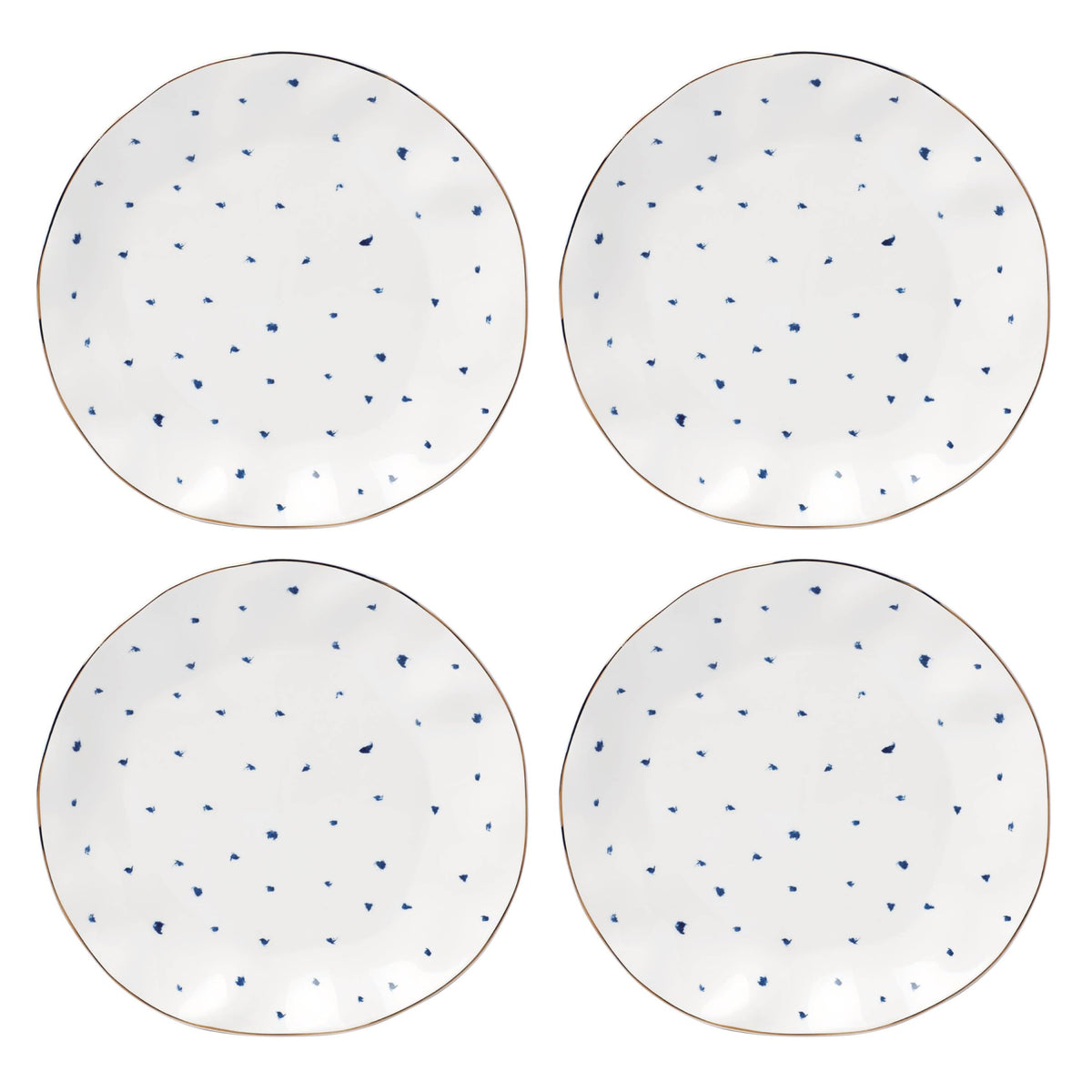 Porcelain Dinnerware Set with Blue Bay Design