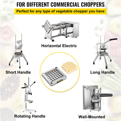 Heavy-Duty Vegetable Chopper with 4 Blade Sizes