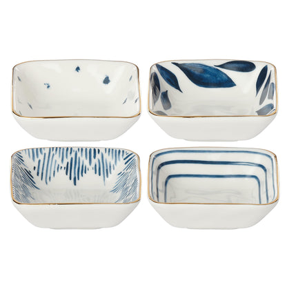 Porcelain Dinnerware Set with Blue Bay Design
