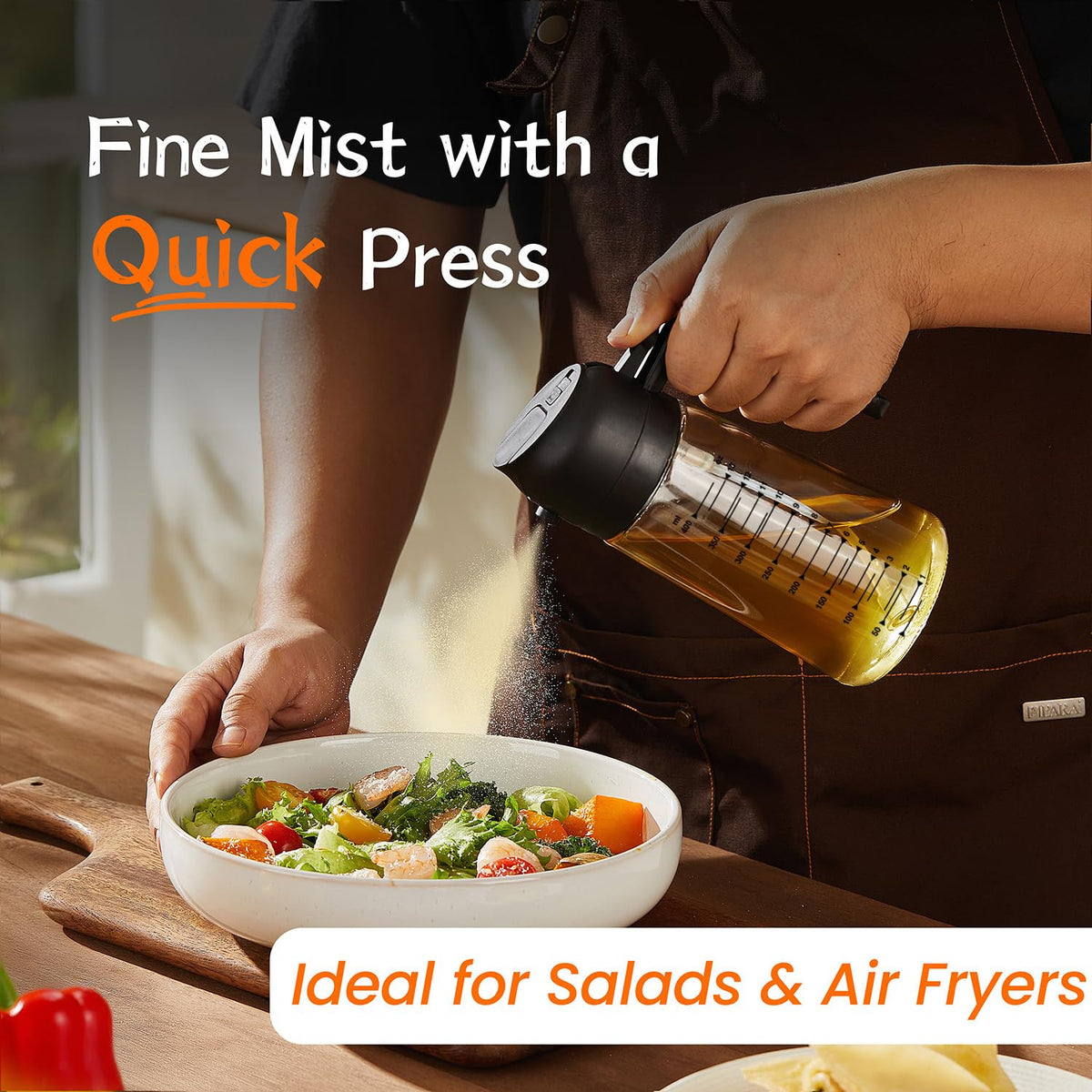 2-in-1 Glass Olive Oil Sprayer & Dispenser