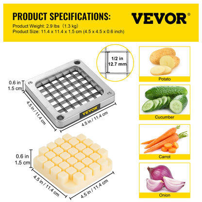 Heavy-Duty Vegetable Chopper with 4 Blade Sizes