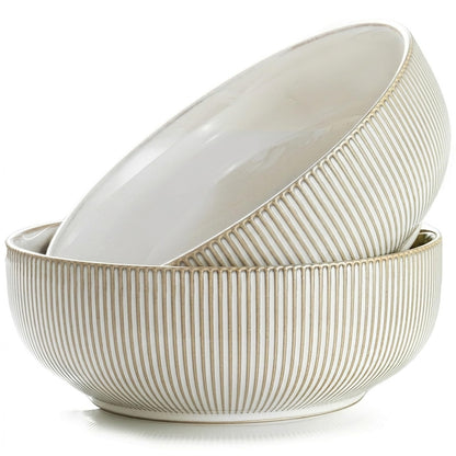 Large Ceramic Serving Bowl Set - 2 Piece