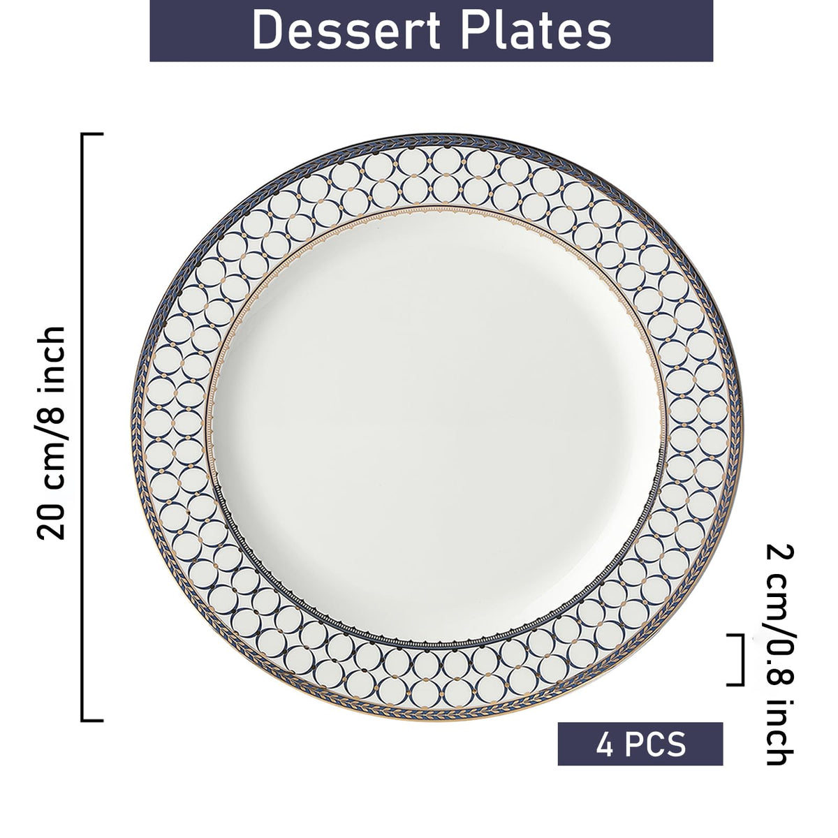 Dinner & Dessert Plate Set for Everyday Dining