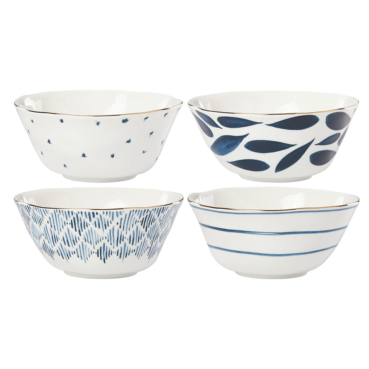 Porcelain Dinnerware Set with Blue Bay Design