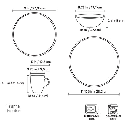 Trianna Coupe Salad Plate Set