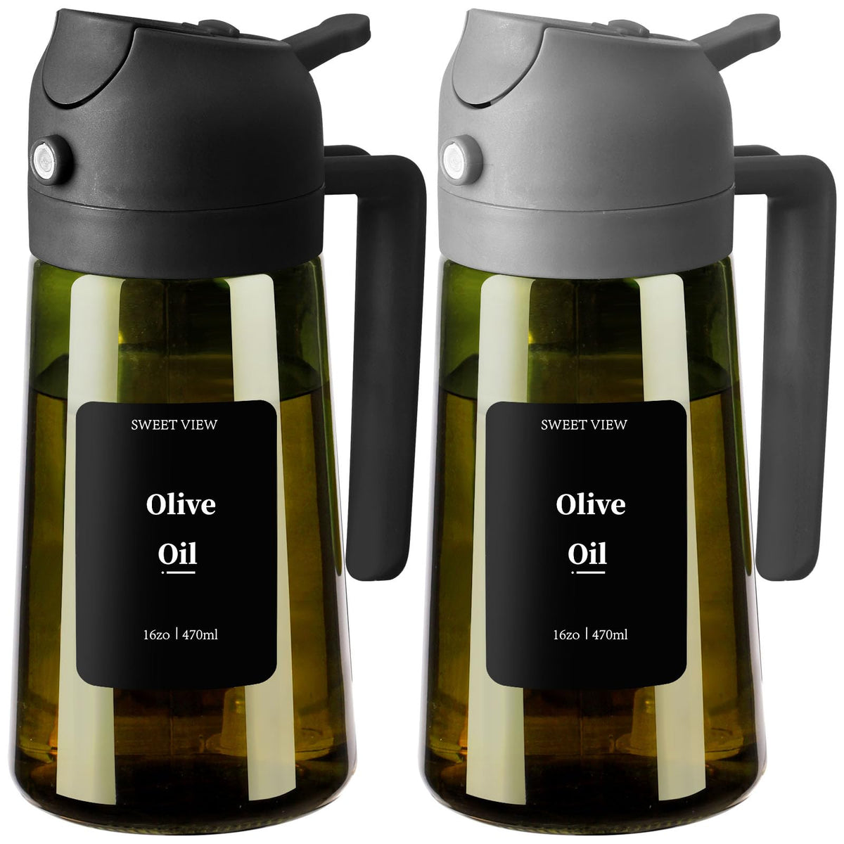 2-in-1 Glass Olive Oil Sprayer & Dispenser