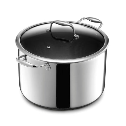 Hybrid Nonstick Stockpot with Tempered Glass Lid