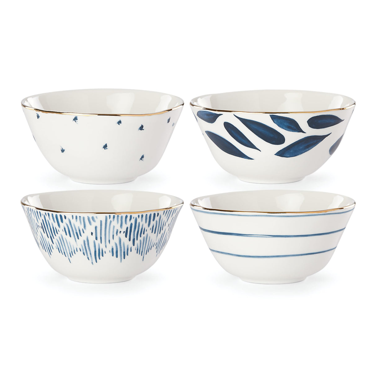 Porcelain Dinnerware Set with Blue Bay Design