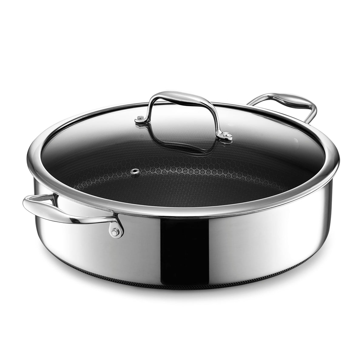 Hybrid Nonstick Deep Sauté Pan with Lid