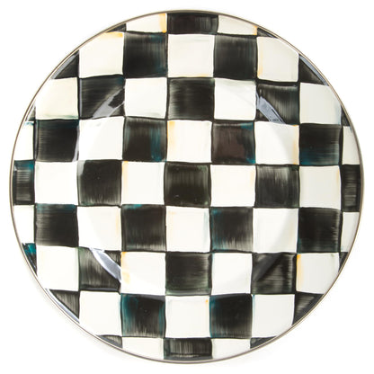 Decorative Enamel Dinner Plate - 10 Inch