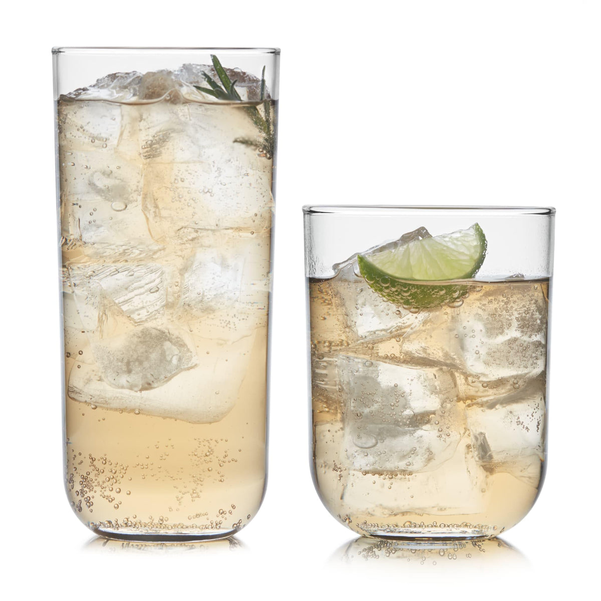 Classic Glass Tumblers for Mixed Drinks