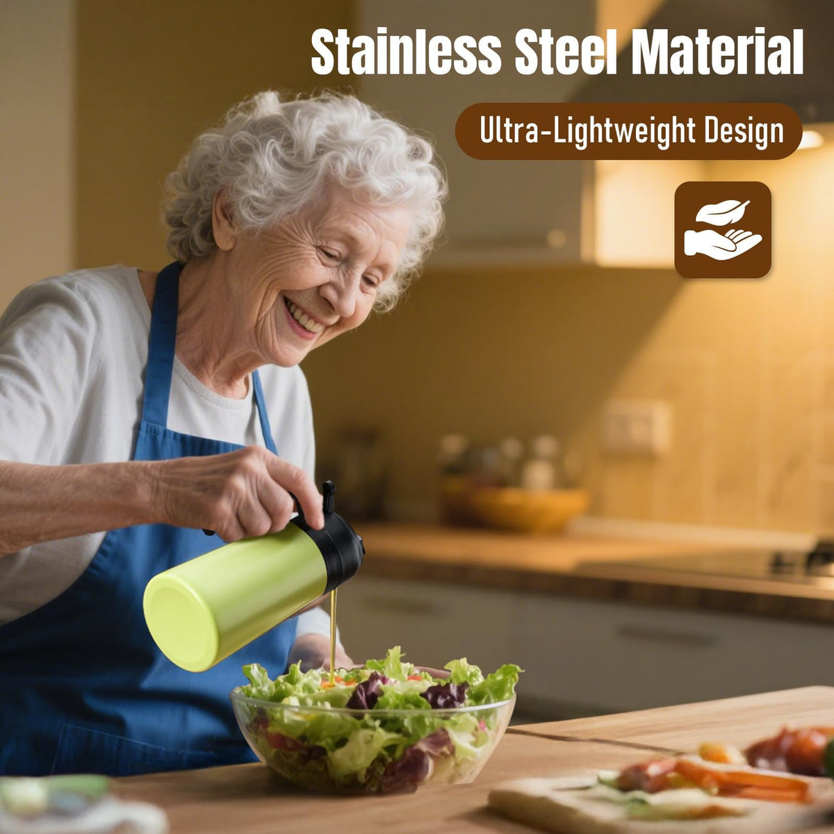 2-in-1 Stainless Steel Oil Dispenser Bottle