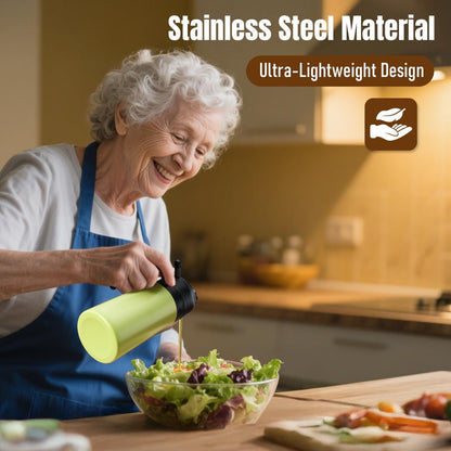 2-in-1 Stainless Steel Oil Dispenser Bottle