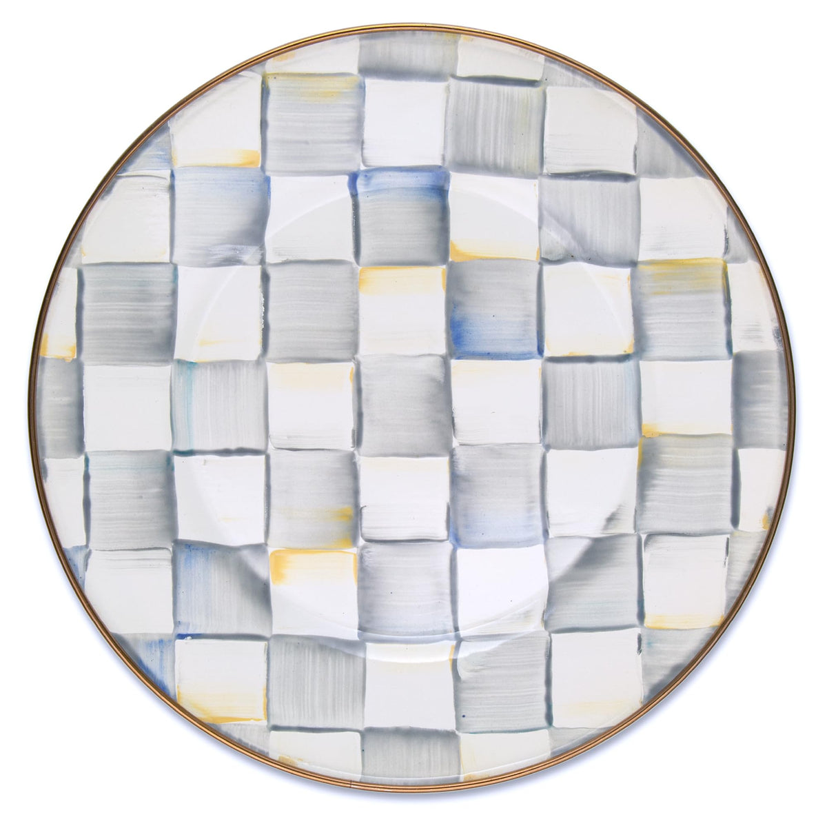 Decorative Enamel Dinner Plate - 10 Inch