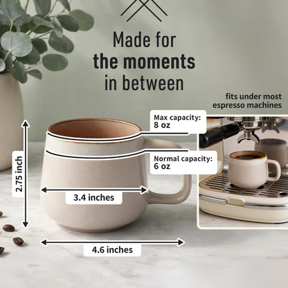 12 oz Ceramic Coffee Mug Set - 4 Piece