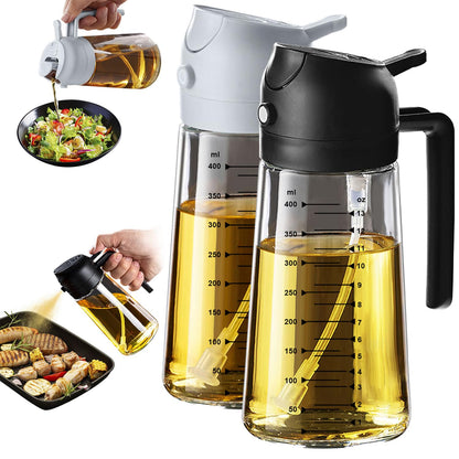 2-in-1 Glass Olive Oil Sprayer & Dispenser
