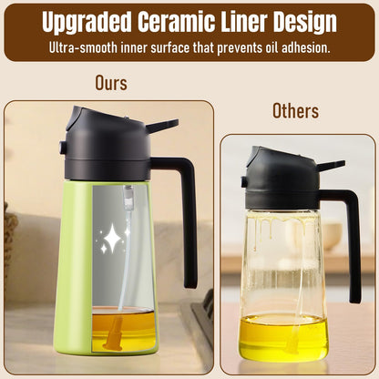 2-in-1 Stainless Steel Oil Dispenser Bottle