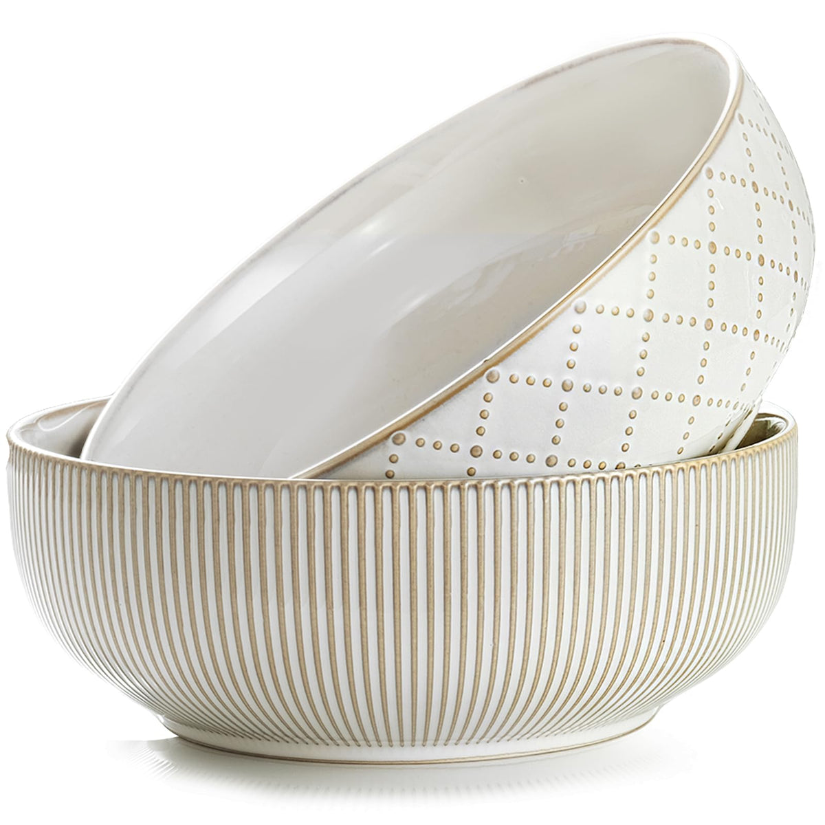 Large Ceramic Serving Bowl Set - 2 Piece