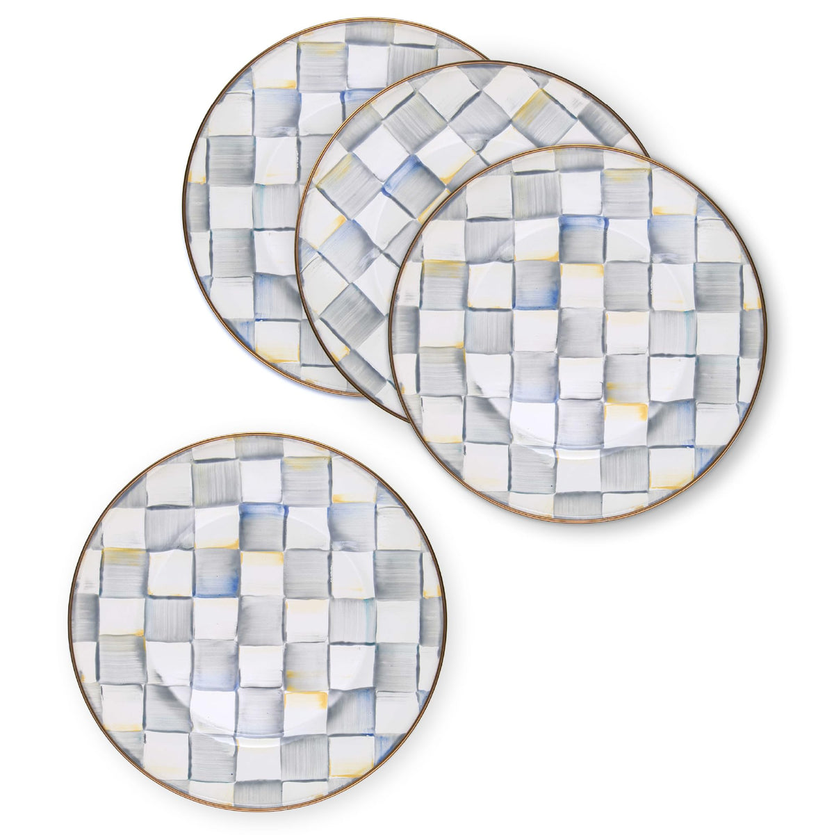 Decorative Enamel Dinner Plate - 10 Inch