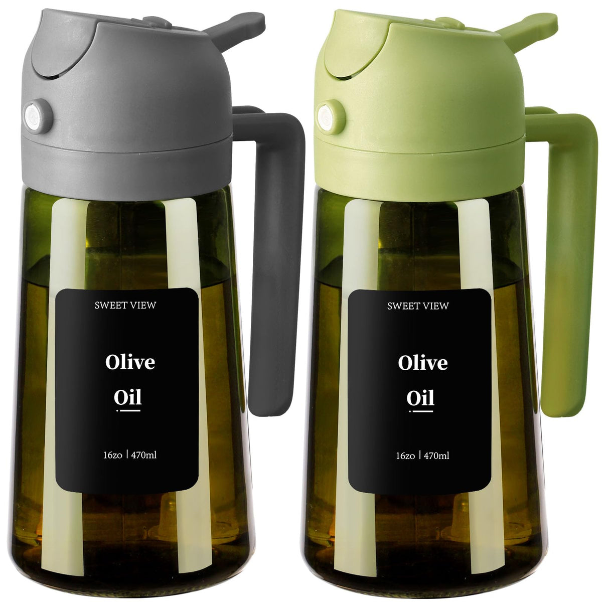 2-in-1 Glass Olive Oil Sprayer & Dispenser