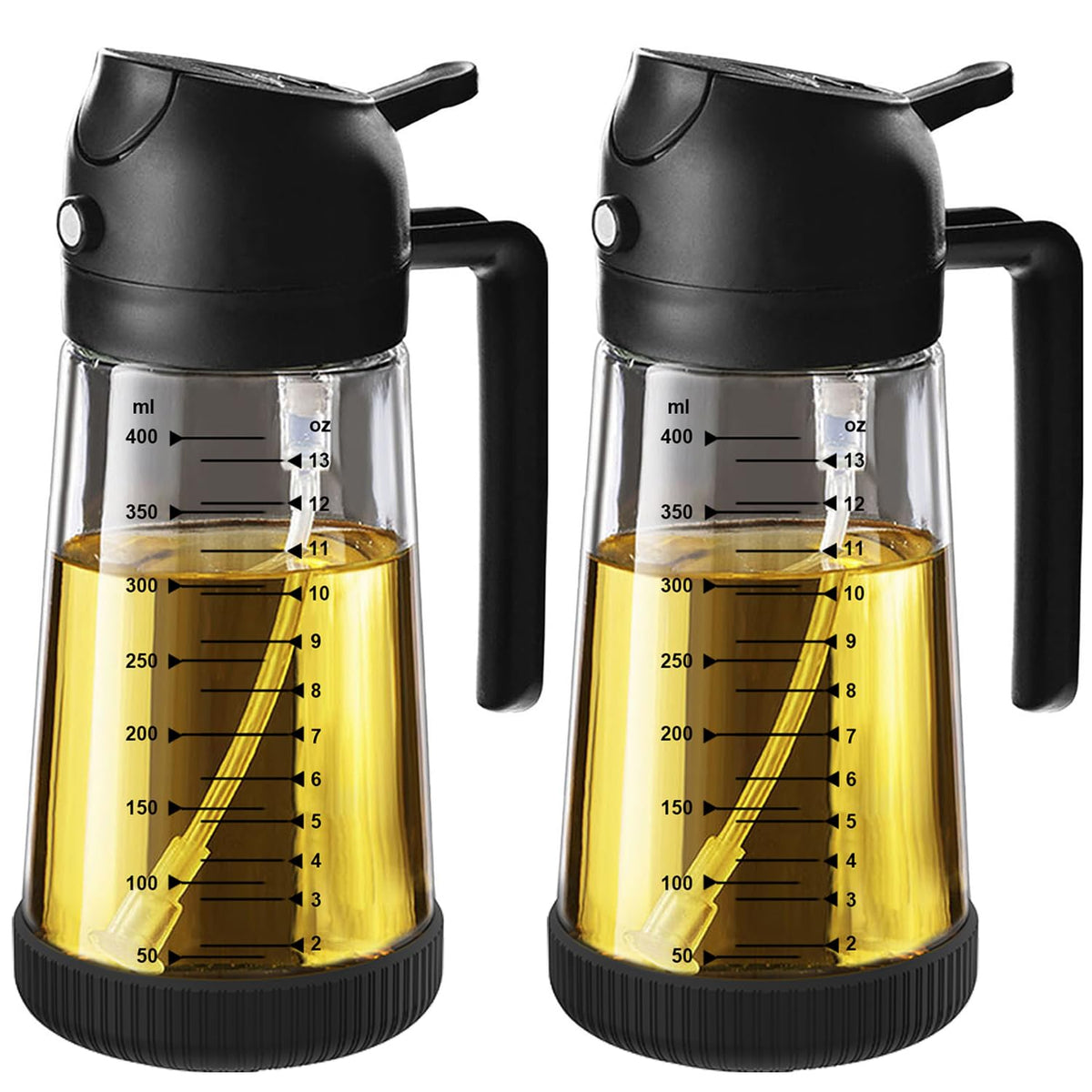 2-in-1 Glass Olive Oil Sprayer & Dispenser