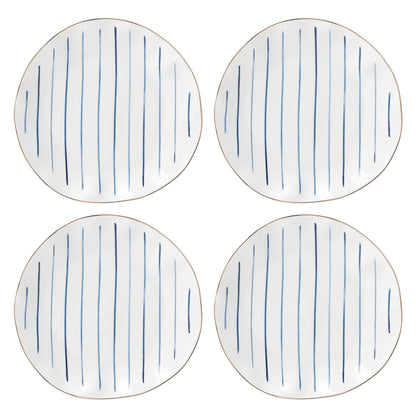 Porcelain Dinnerware Set with Blue Bay Design