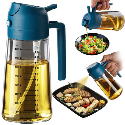 2-in-1 Glass Olive Oil Sprayer & Dispenser