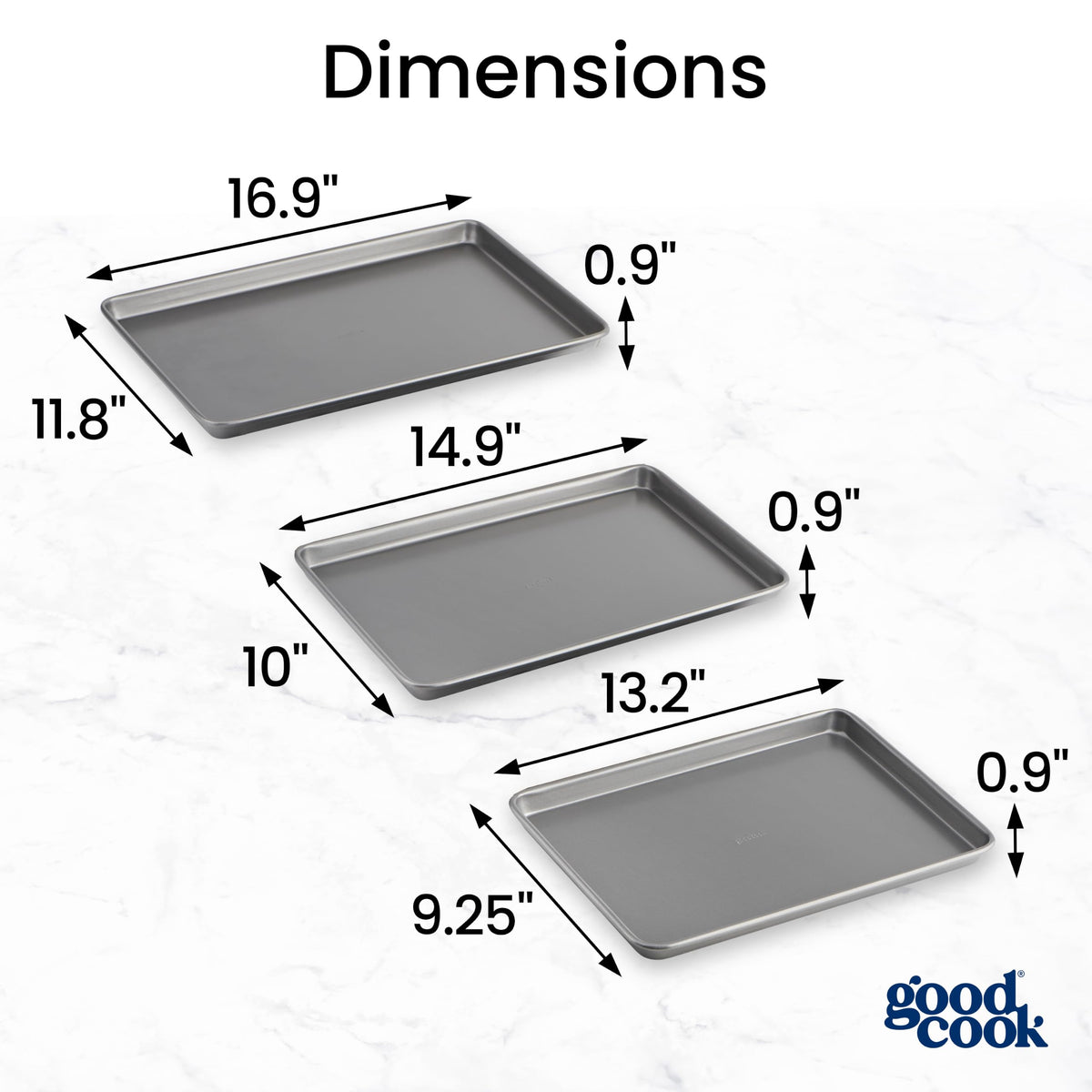 Nonstick Baking Sheet Set - 3 Piece