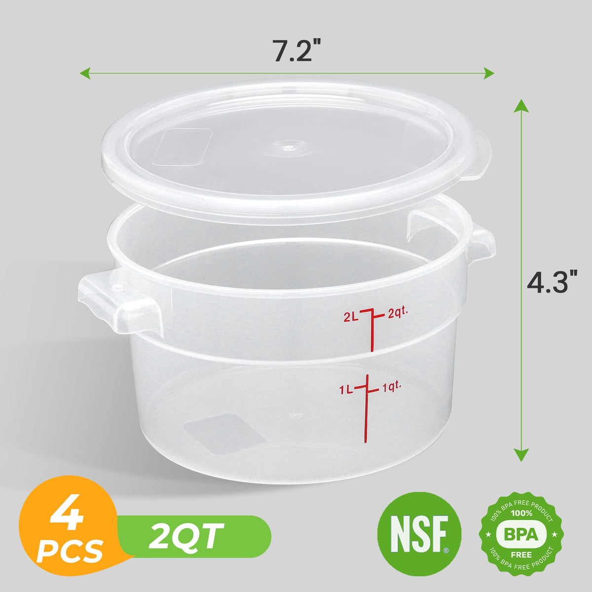 Food Storage Container Set with Lids
