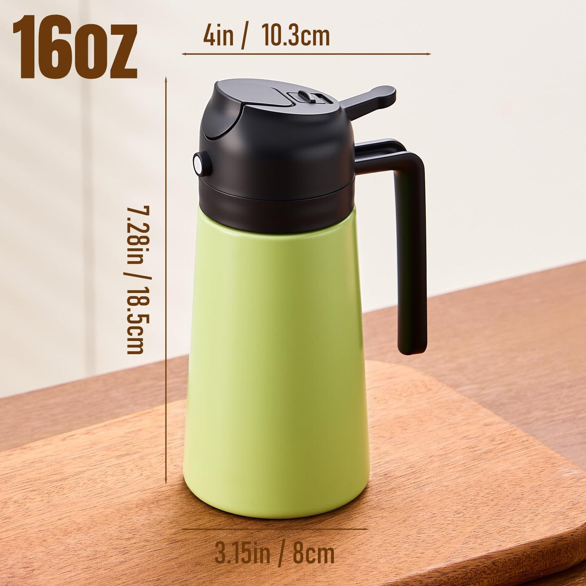 2-in-1 Stainless Steel Oil Dispenser Bottle