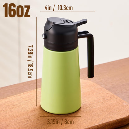 2-in-1 Stainless Steel Oil Dispenser Bottle