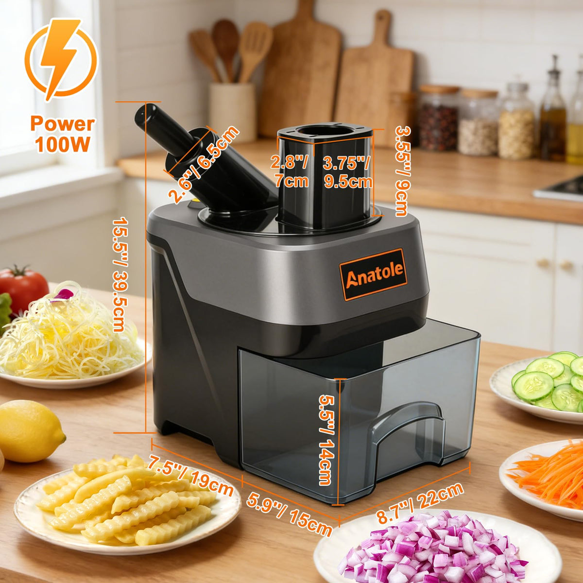 6-in-1 Electric Vegetable Chopper & Food Processor