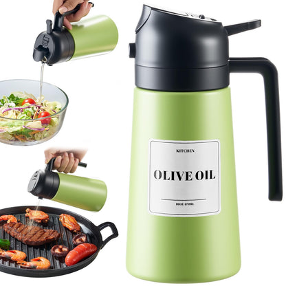 2-in-1 Stainless Steel Oil Dispenser Bottle