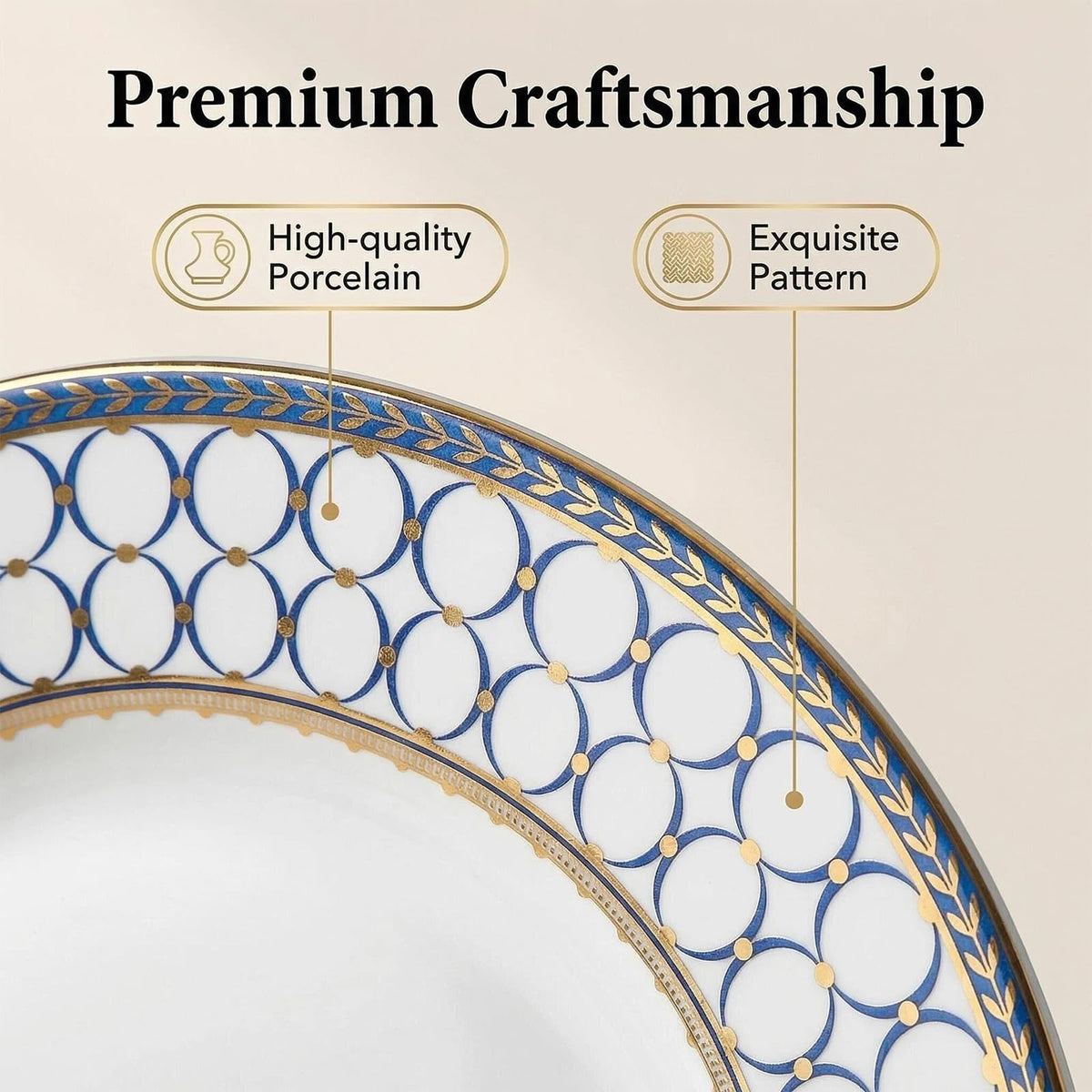 Dinner & Dessert Plate Set for Everyday Dining