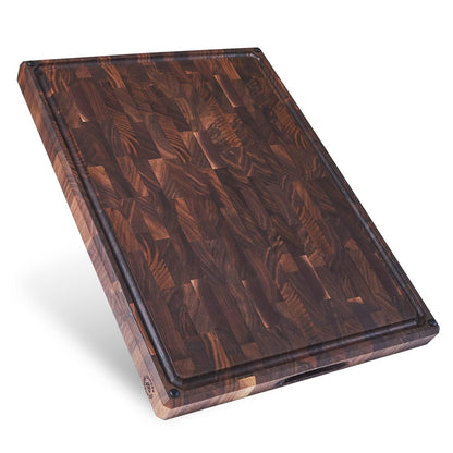 End-Grain Walnut Cutting Board with Juice Groove