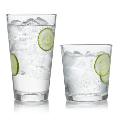 Classic Glass Tumblers for Mixed Drinks
