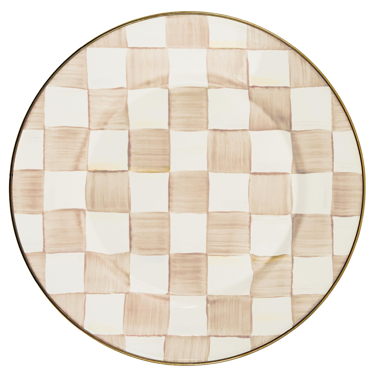 Decorative Enamel Dinner Plate - 10 Inch