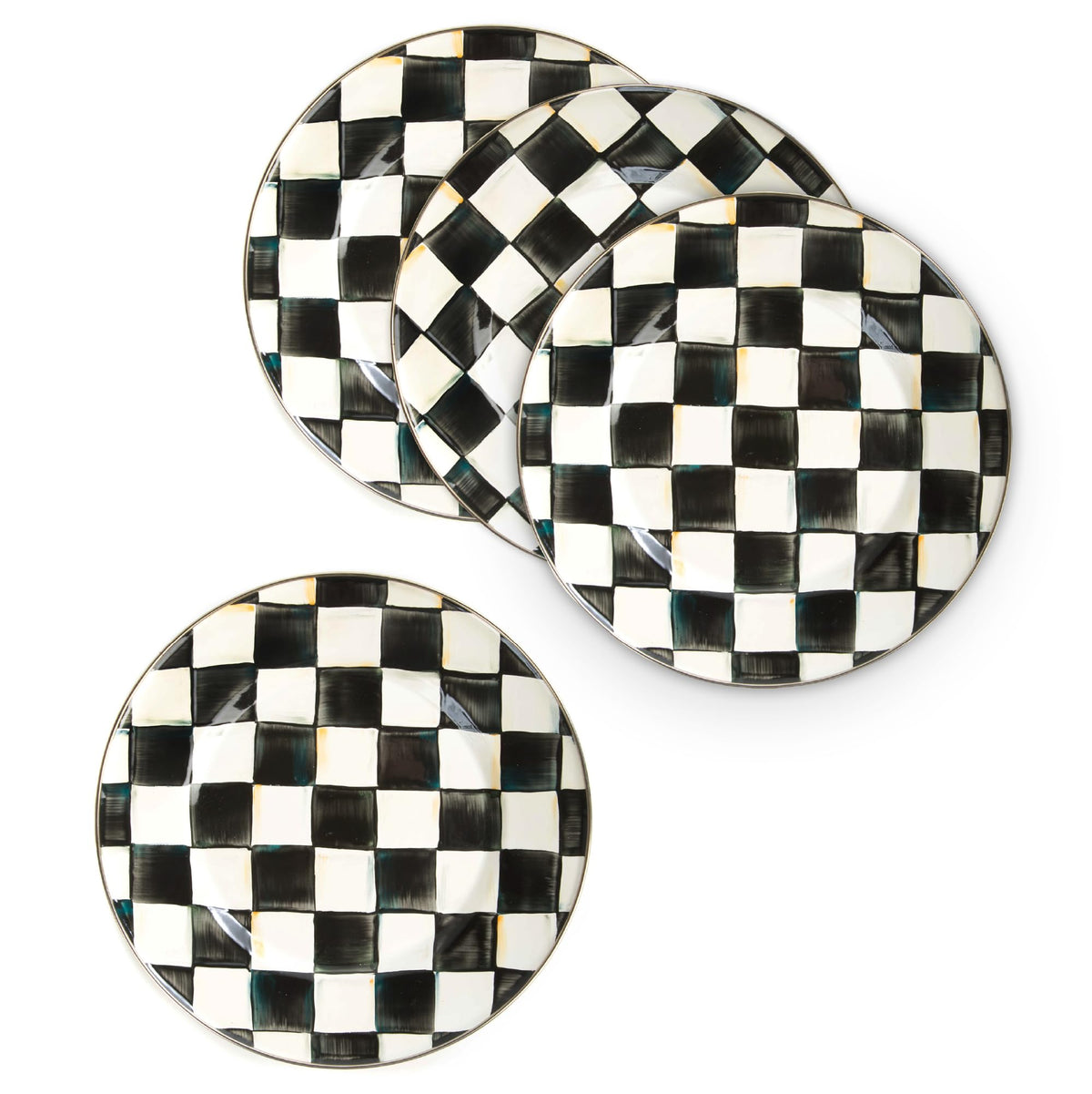 Decorative Enamel Dinner Plate - 10 Inch