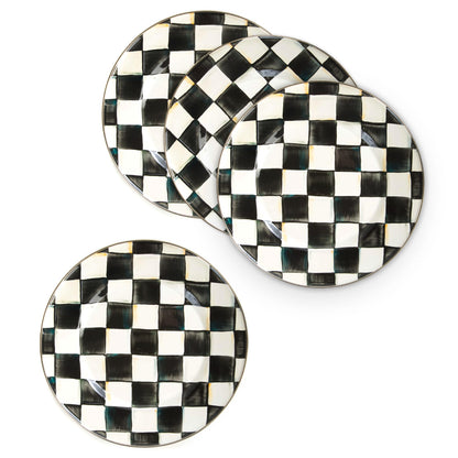 Decorative Enamel Dinner Plate - 10 Inch