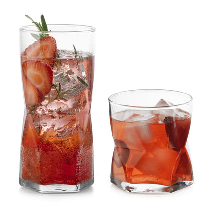 Classic Glass Tumblers for Mixed Drinks