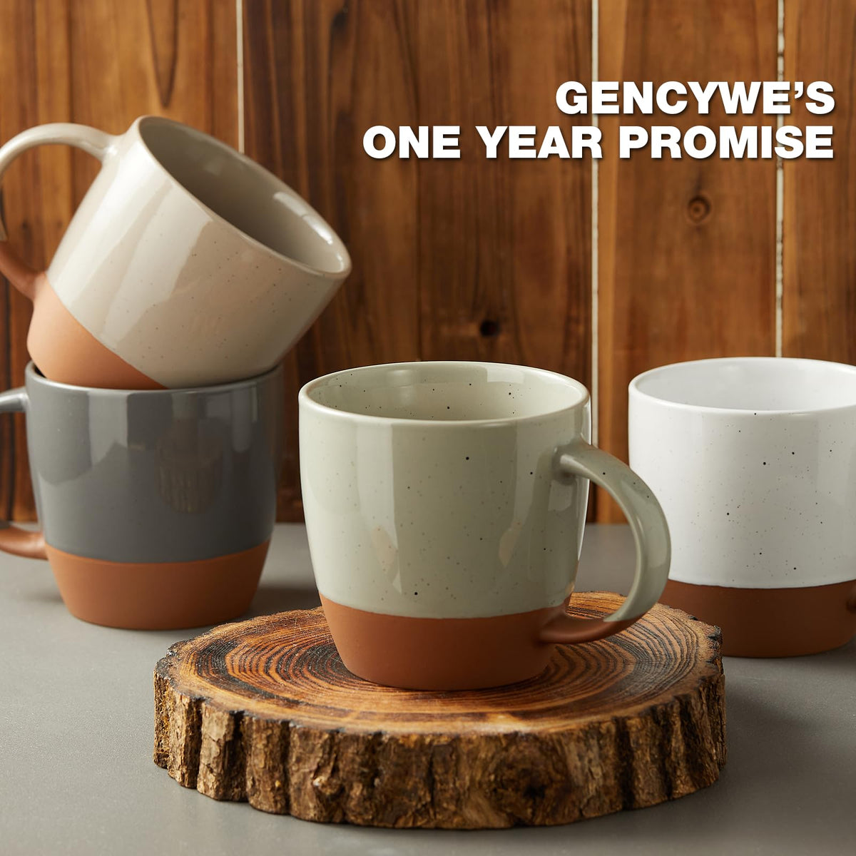 18 oz Ceramic Coffee Mug Set - 6 Piece