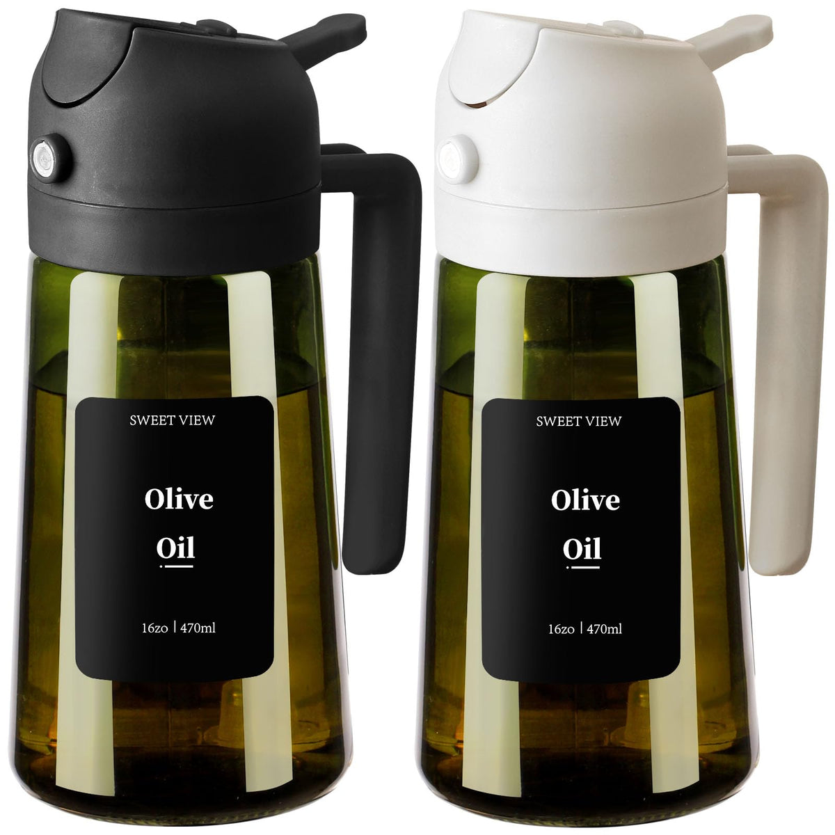 2-in-1 Glass Olive Oil Sprayer & Dispenser