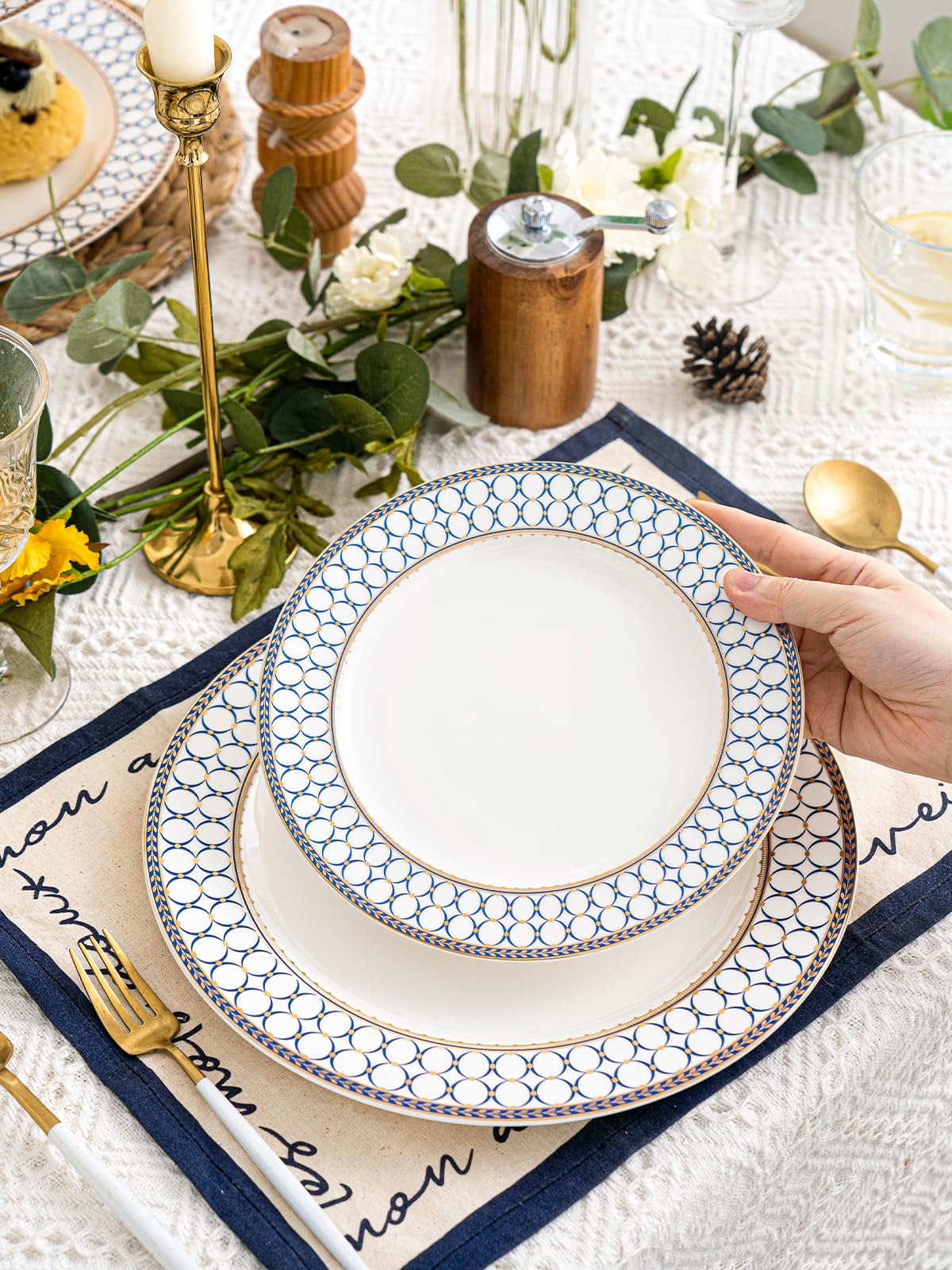 Dinner & Dessert Plate Set for Everyday Dining