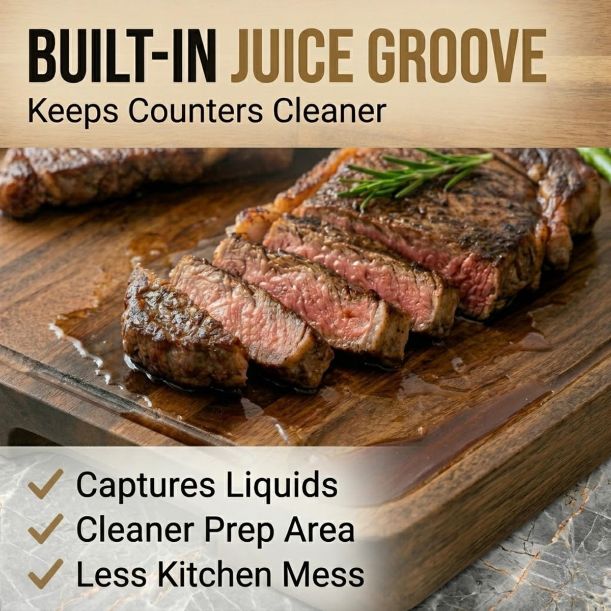 Hardwood Cutting Board with Premium Grain